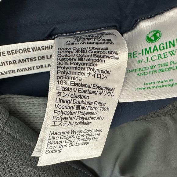 J.Crew 484 Slim Fit Tech Pant Stretch Comfort Navy Blue Mens W32 L34 NWT - Picture 13 of 13